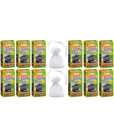 Elbow Grease Oven Cleaning Kit 500ml (Set Contains: 1 x Bottle 1 x Bag 1 X Pair of Gloves) 12Pk + Our Gift for You: 2 x Organza Bag Size: 9x7x0.1cm