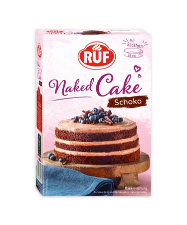 Call naked cake chocolate baking mix for a chocolate cream cake with baking pan suitable for chocolate cake birthday cakes wedding cakes 1 x 300g