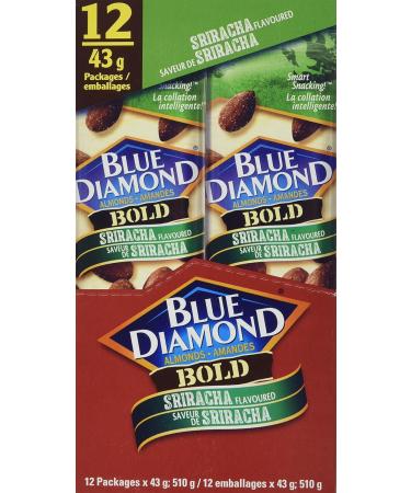 Blue Diamond Almonds Sriracha Almonds 43 Grams (pack of 12) - Buy Online on GoSupps.com
