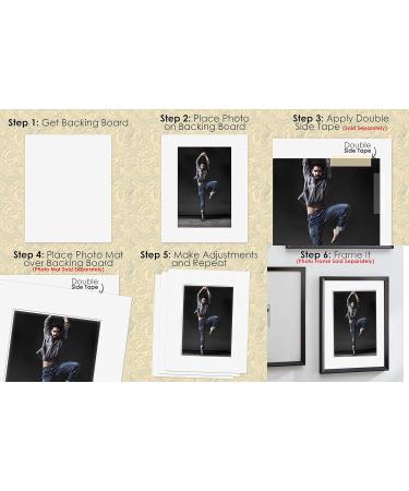 Golden State Art 8.5x11 Picture Mat Matte Backerboards - 50 Pack White Backing Boards - Buy Online on GoSupps.com