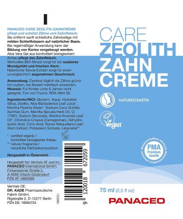 Buy Care Zeolith Toothpaste 75 ml - Natural Oral Care & International Shipping - Buy Online on GoSupps.com