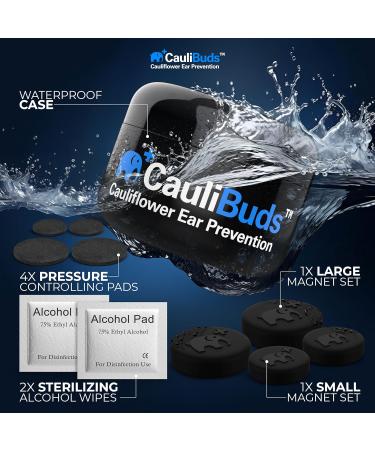 CauliBuds Cauliflower Ear Magnets - Premium Silicone - Black - Buy Online on GoSupps.com