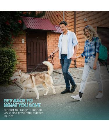 Modvel 2 Pack Ankle Brace Compression Sleeves - Joint Pain Relief & Recovery | FSA/HSA Eligible | Achilles Tendon & Plantar Fasciitis Support - Medium, Black - Buy Online on GoSupps.com