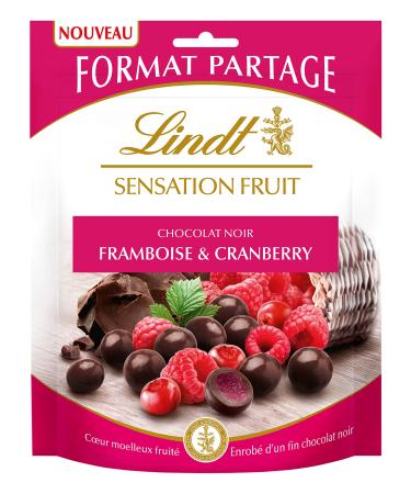 Lindt Sensation Fruit Framboise/Cranberry 250 g - Lot de 2