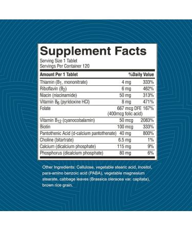 Nature's Sunshine Balanced B Complex 120 Tablets - Digestive & Nervous System Support | Vegetarian Formula - Buy Online on GoSupps.com