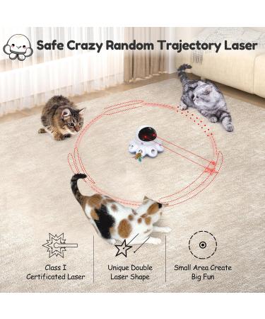 ORSDA Cat Laser Toy 2-in-1 Interactive Cat Toys for Indoor Cats Automatic Laser Pointer Cat Toy 8 Holes Mice Whack A Mole Moving Feather USB Rechargeable Electronic Kitten Toys for All Breeds Purple - Buy Online on GoSupps.com