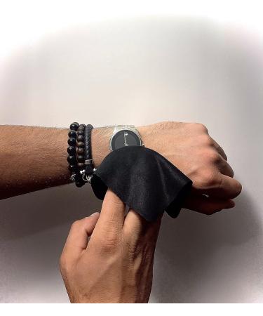 Suede Microfiber Cleaning Cloths for Glasses - 6-Pack Black | Scratch-Free Streak-Free All-Purpose Soft Cloth for iPhone iPad Laptops & TV Screens - Buy Online on GoSupps.com