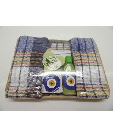 Elizi Turkish Bath Set - Authentic Soap Heel Stone Peshtemal & Fiber Bath | International Shipping - Buy Online on GoSupps.com
