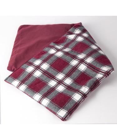 Rapeseed Pillow 20x50cm - Large 3-Chamber Heat Pad | Flannel Check Red Grain Pillow for Comfort - Buy Online on GoSupps.com