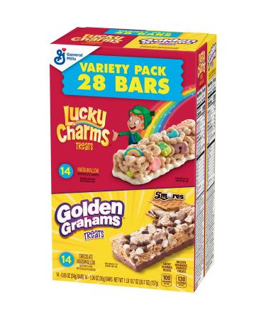 Lucky Charms and Golden Grahams, Breakfast Bar Variety Pack, 28 ct