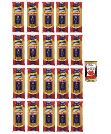 Italian Gourmet E.R. Divella Zitoni No. 1 Hard Wheat Semolina Pasta 500 g + Gourmet Polpa di Pomodoro Italian Box 400 g