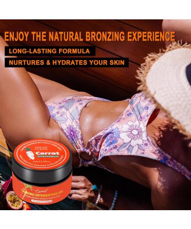 100ml Carrot Tanning Intensifying Gel - Outdoor & Tanning Bed Accelerator for Women & Men | Natural Moisturizing Tanning Cream & Fast Bronzing Butter - Buy Online on GoSupps.com