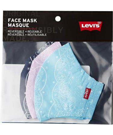 Levi's Unisex 3pk Reusable Face Cover Bandana - Blue Purple & Topaz | International Shipping Available - Buy Online on GoSupps.com