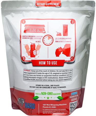 Hard Rhino MSM Powder 1kg (2.2lbs) Unflavored - Lab-Tested with Scoop | High-Quality Methylsulfonylmethane - Buy Online on GoSupps.com