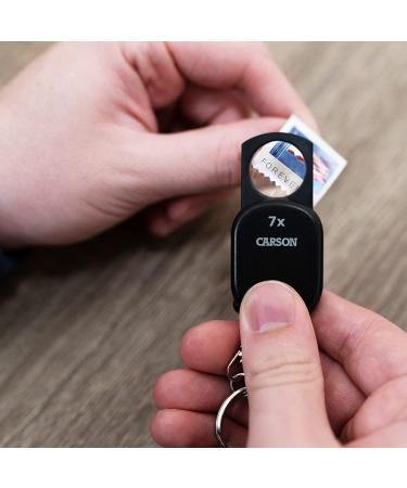 Carson Clip & View Pop-Up Retractable 7X Aspheric Keychain Magnifier (GN-70) - Buy Online on GoSupps.com