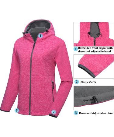 Women's Double Thick Warm Fleece Reversible Jacket - Rose Heather/Granite Gray - Large - Buy Online on GoSupps.com