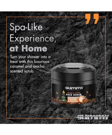 Gummy Professional Arabica Coffee Face Scrub Gentle Exfoliating Facial Scrub with Vitamin E Macadamia & Hemp Oil & Moisturizing Daily Face Care with Caramel & Mocha Scent for Men & Women 300ml - Buy Online on GoSupps.com