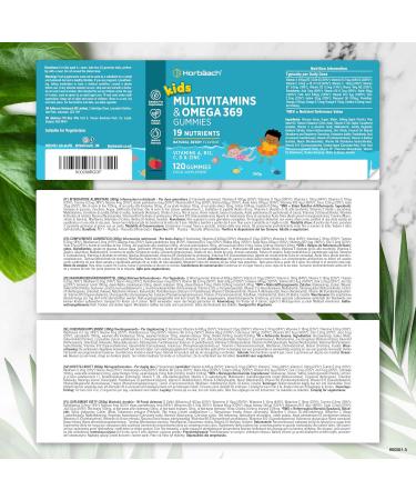 Multivitamin Gummies Kids with Omega 3 6 9 120 Vegetarian Gummies Complex for Children with Vitamin A B12 C D and Zinc from Horbaach - Buy Online on GoSupps.com