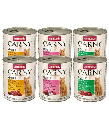 Animonda carny adult cat food wet food for adult cats strong variation 6 x 800 g strong variation 1 piece (6 Pack)