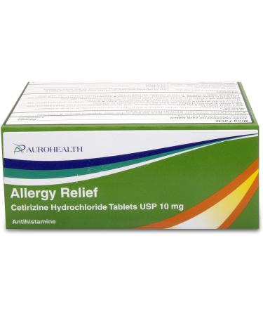 Aurohealth Allergy Relief Cetirizine Hydrochloride 10mg Tablets - 100 Count - Buy Online on GoSupps.com