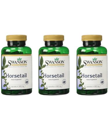 Horsetail (Natural Silica) 500 Mg 90 Caps (Pack of 3)
