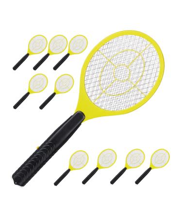 10 x electrical fly clapes without chemical fabrics fly slower against flying mosquitoes & mosquitoes Fly Swatter yellow yellow yellow 10 pack