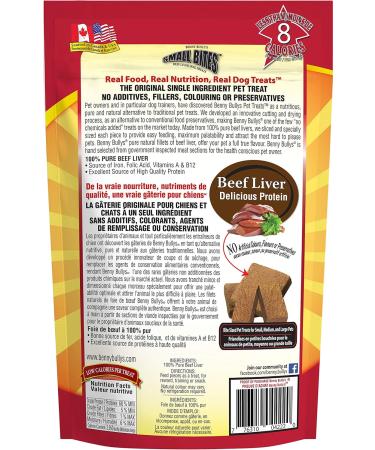 Benny Bullys Chops Small Bites Beef Liver Dog Treats (260g) + Chops Beef Liver Dog Treats (500g) - Buy Online on GoSupps.com