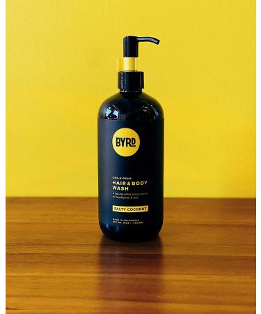 BYRD 3-in-1 Hair & Body Wash | Sea Kelp, Green Tea & Aloe Vera | Salty Coconut Scent | Sulfate, Paraben, Phthalate-free | 16 Fl Oz - Buy Online on GoSupps.com