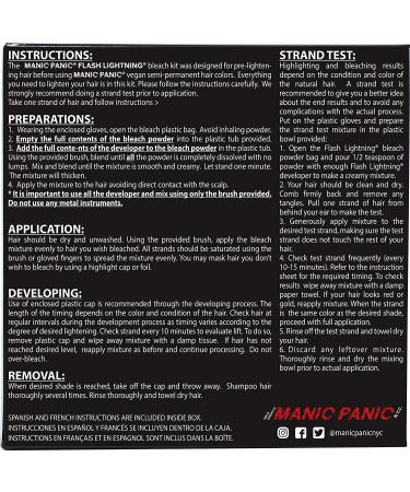 MANIC PANIC Flash Lightning Hair Bleach Kit - 30 Vol - Vegan & Cruelty-Free - Buy Online on GoSupps.com