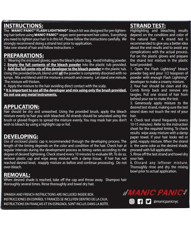 MANIC PANIC Flash Lightning Hair Bleach Kit - 30 Vol - Vegan & Cruelty-Free (2 Pack) - Buy Online on GoSupps.com