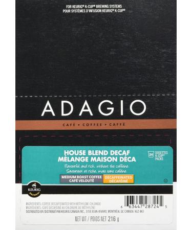 Adagio Decaf House Blend - Medium Roast Coffee K-Cup Portion for Keurig Brewers 24 Count - Buy Online on GoSupps.com