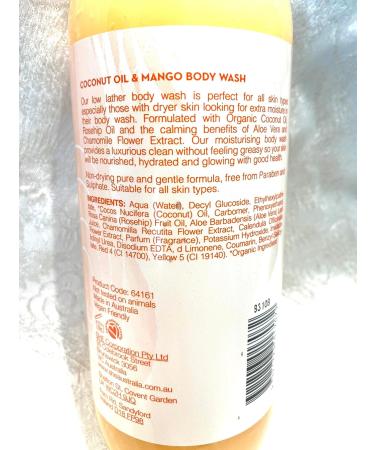 Om She Aromatherapy Coconut Oil & Mango Body Wash - Jumbo 33.8 oz | Natural Moisturizing Shower Gel for All Skin Types - Buy Online on GoSupps.com