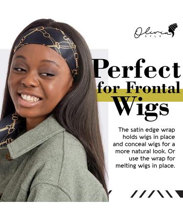 Satin Edge Scarf for Women - Stylish Head Wrap for Natural Hair & Wigs | Soft & Secure Chains - Buy Online on GoSupps.com