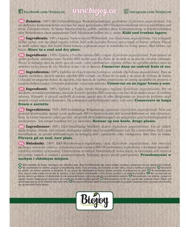  Biojoy Biojoy Organic Willow Tea 100 g Narrowleaved Fireweed dried and cut Epilobium angustifolium - Buy Online on GoSupps.com