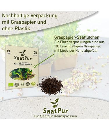 SaatPur Organic sprouts black mustard microgreens 30 g - Buy Online on GoSupps.com