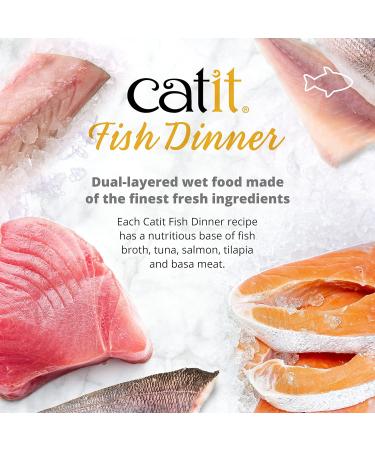 Catit Divine Shreds Wet Cat Food Toppers Chicken Multipack + Catit Fish Dinner with Tuna & Carrots Pet Food+ Catit Fish Dinner - Buy Online on GoSupps.com