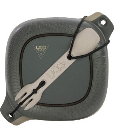 UCO 4-Piece Camping Mess Kit with Bowl, Plate and 3-in-1 Spork Utensil Set Venture