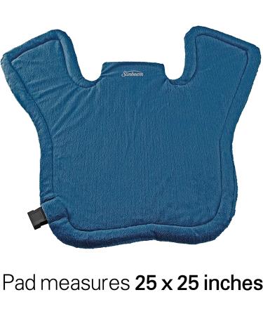 Sunbeam XL Renue Heating Pad - Neck & Shoulder Pain Relief - 4 Heat Settings - Auto-Off - Blue Sapphire - 25 x 25 - Buy Online on GoSupps.com