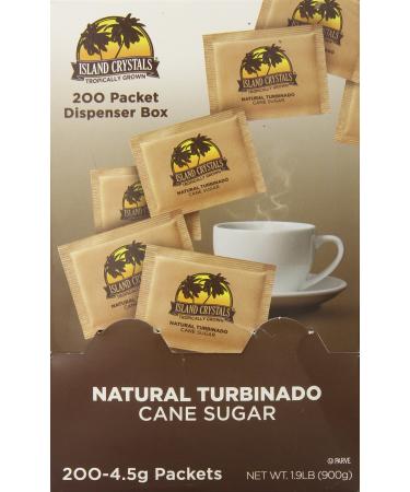 Island Crystals Cane Sugar, Natural Turbinado, 4.67 Ounce