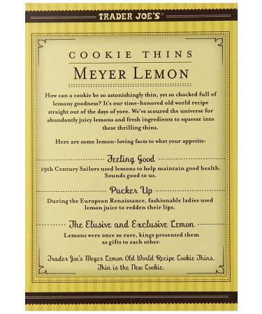 Trader Joe's Meyer Lemon Cookie Thins 9 Ounce (Pack of 2) - Delicious Lemon Cookies from Trader Joe's - Buy Online on GoSupps.com