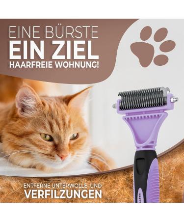 Pretty PAW Cat Brush - Gentle Hair Removal for Long & Short Hair Cats | Lavender Massage Brush for Soft Undercoat - Buy Online on GoSupps.com