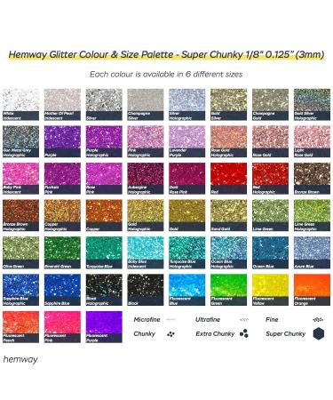 Hemway Premium Ultra Sparkle Glitter - Multi-Purpose Metallic Flake for Arts Crafts Nails Cosmetics & More - Turquoise Blue - Super Chunky 100g - Buy Online on GoSupps.com