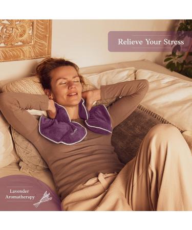 Qomfor Wheat Bags Microwavable Neck and Shoulder - Soothing Wheat Bag Microwavable - Wheat and Lavender - Microwave Heat Pad for Period Pain Relief Back Pain and Stress Relief (Purple) - Buy Online on GoSupps.com