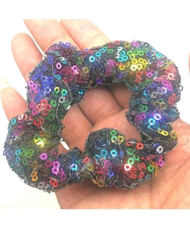 PNEIFON 4Pack Sequin Hair Scrunchies | Sparkly Glitter Fashion Hair Tie for Girls and Women - Buy Online on GoSupps.com