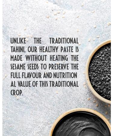 Sun & Seed Organic Raw Black Sesame Tahini - 200g | 100% Whole Black Sesame Seeds | Vegan Gluten Dairy Soy Free - Buy Online on GoSupps.com