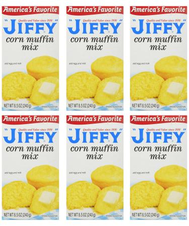 Jiffy Corn Muffin Mix, 8.5 oz, 6 pk Corn,Cornbread 8.5 Ounce (Pack of 6)