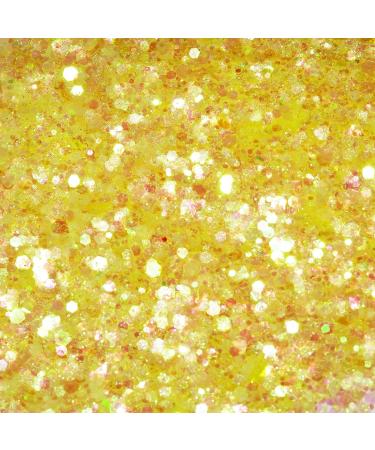 Hemoer Yellow Opal Glitter - 100g Chunky Sequins for Crafting Resin Face Nail & Body Art | Premium Glitter Powder for Festivals & Slime - Buy Online on GoSupps.com