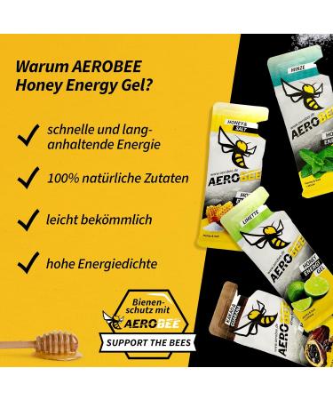 Aerobee Energy Gel Classic Tasting Package - 100% Natural Honey Energy Gel for Endurance Sports (4x26g) - Buy Online on GoSupps.com