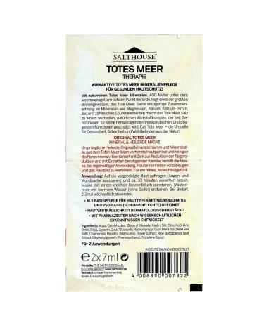 Salth Ouse Dead Sea Therapy Mineral & Healing Clay Mask 2 x 7ml Pack of 15 | International Shipping Available - Buy Online on GoSupps.com