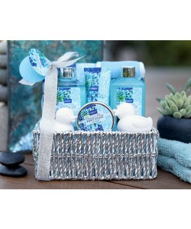 Heavenly Ocean Bliss Home Spa Gift Basket - 9pc Bath & Body Set for Women - Perfect for Father's Day, Wedding, Anniversary, Birthday, Graduation - Buy Online on GoSupps.com